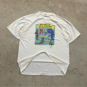 VTG Silver Mountain Funny Animal Quotes Graphic Short Sleeve T-shirt Mens XL